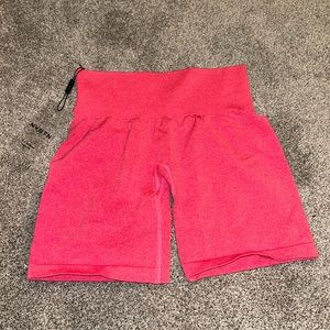 NVGTN hot pink solid seamless shorts